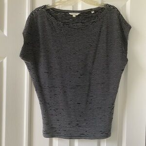 Max Studio Black and White Striped Blouse